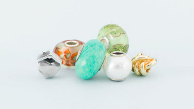 Trollbeads beads in gemstone, pearl, glass, silver and gold