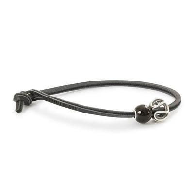 Pulsera Simple de Cuero, Negro